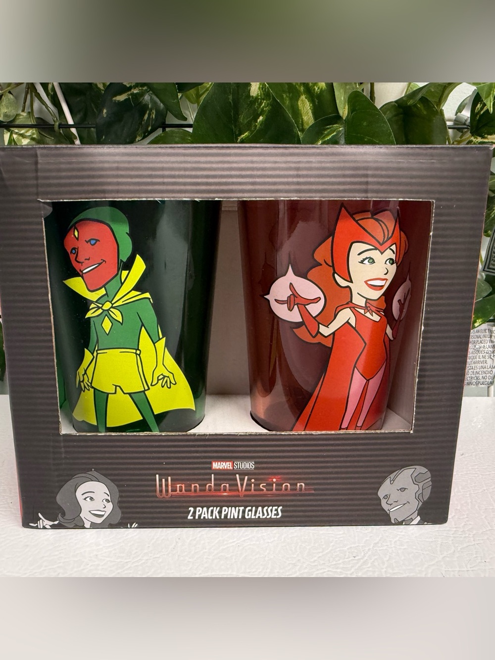 Marvel WandaVision 2-Pack Character Pint Glasses - Red & Green